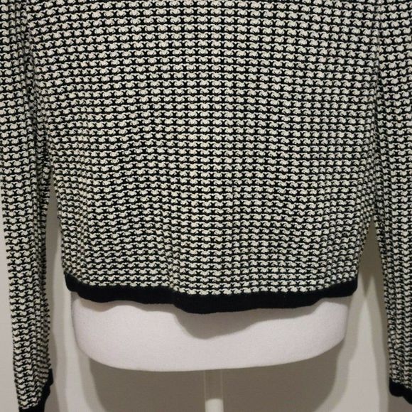 Boden Womens Navy/White Cotton Cranbrook Cardigan Welt Pockets Open Front SZ 8 - Picture 8 of 10